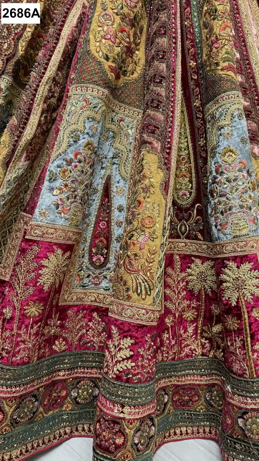 Anjani Art Designer Indian Bridal Velvet Lehenga Wholesale Catalog — Wholesale Lehenga, MPA wholesale from Surat — view 11